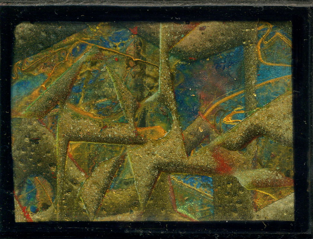Acrylic and Lacquer on Wood Panel, 3.125in x 2.375in - 2004 
